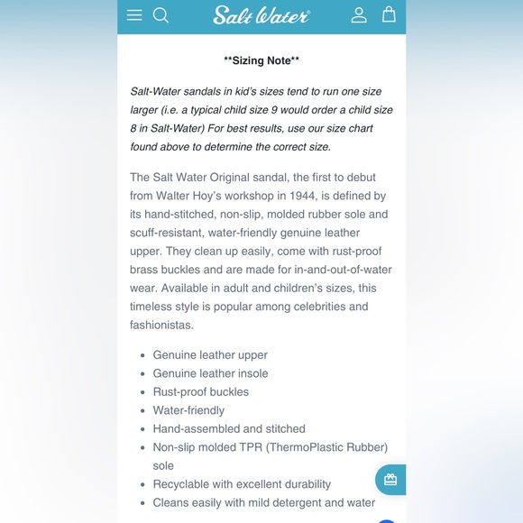 Salt Water Original Sandals (See Sizing Chart!) - Picture 10 of 13